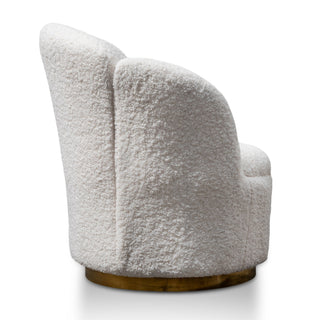 Ivy Armchair White Gold Brass