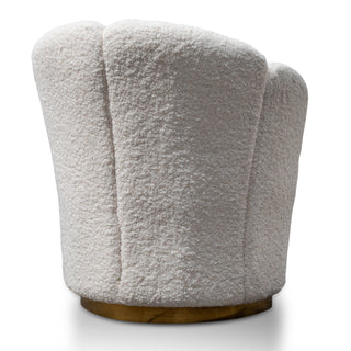 Ivy Armchair White Gold Brass