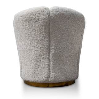 Ivy Armchair White Gold Brass