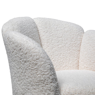 Ivy Armchair White Gold Brass
