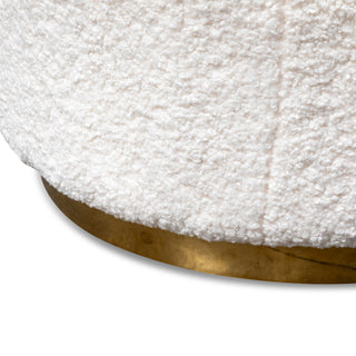 Ivy Armchair White Gold Brass