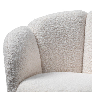 Ivy Armchair White Gold Brass