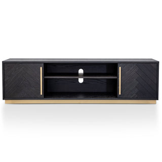 Ella TV Unit Black Brass