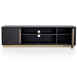 Ella TV Unit Black Brass