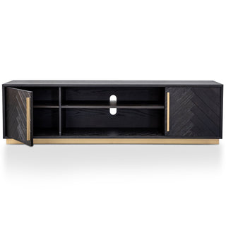 Ella TV Unit Black Brass