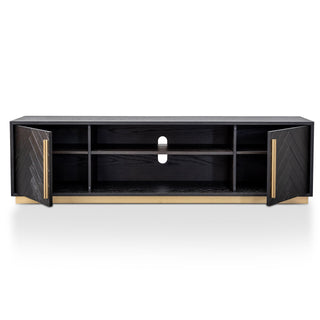 Ella TV Unit Black Brass