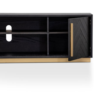 Ella TV Unit Black Brass