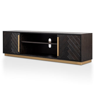 Ella TV Unit Black Brass
