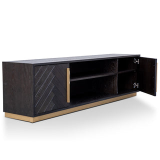 Ella TV Unit Black Brass
