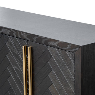 Ella TV Unit Black Brass