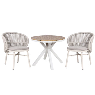 Miles Dining Chair White Grey Sand