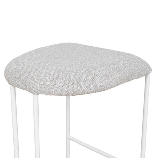 Preston Bar Stool White Grey