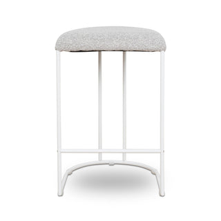 Preston Bar Stool White Grey
