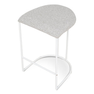 Preston Bar Stool White Grey