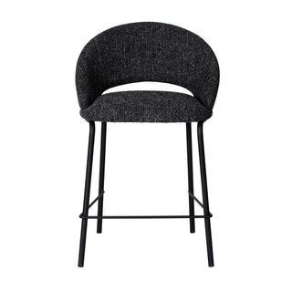 Hudson Bar Stool Black Charcoal Red