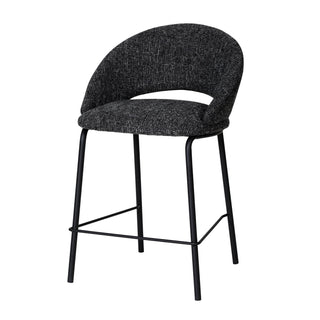 Hudson Bar Stool Black Charcoal Red