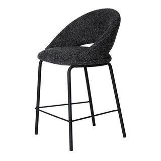 Hudson Bar Stool Black Charcoal Red