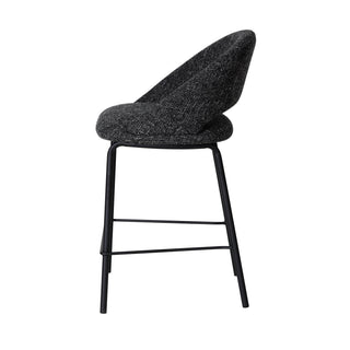 Hudson Bar Stool Black Charcoal Red