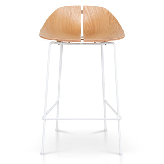Hobart Bar Stool White Natural