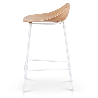 Hobart Bar Stool White Natural
