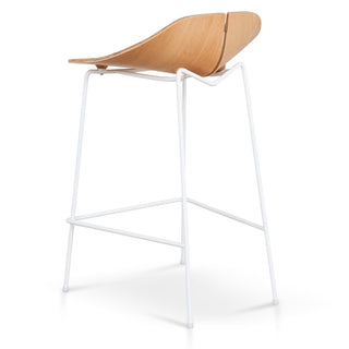 Hobart Bar Stool White Natural