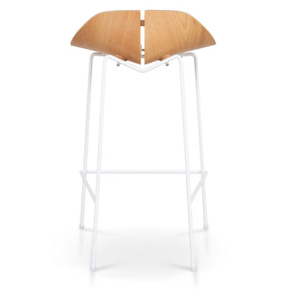 Hobart Bar Stool White Natural