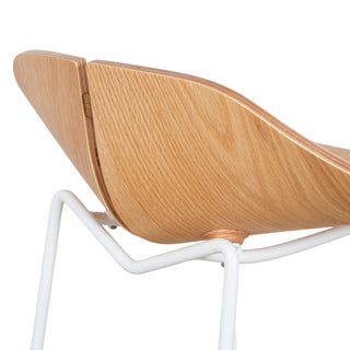 Hobart Bar Stool White Natural