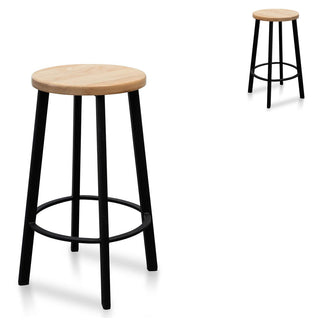 Carlton Bar Stool Black Natural