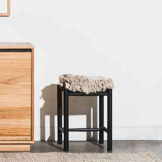 Hudson Stool Black Oak Red