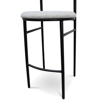 Sophie Bar Stool Black Grey Silver