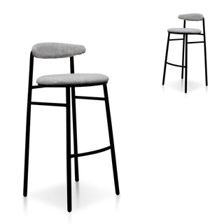Sophie Bar Stool Black Grey Silver