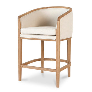 Kiama Bar Stool Black Natural Beige