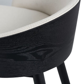Hugo Bar Stool Black Beige