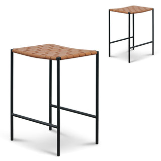 Albany Bar Stool Black Tan