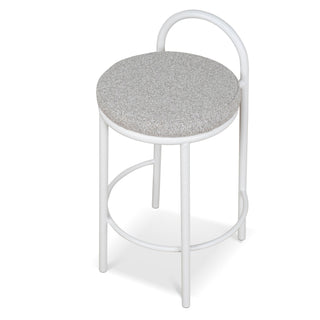 Nina Bar Stool White Grey