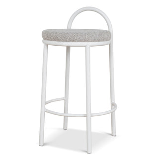 Nina Bar Stool White Grey