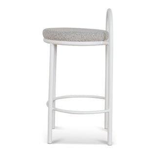 Nina Bar Stool White Grey