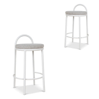 Nina Bar Stool White Grey
