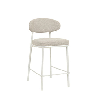 Hugo Bar Stool White Grey