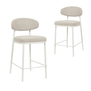 Hugo Bar Stool White Grey