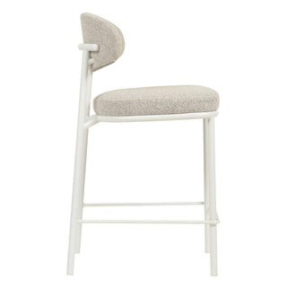 Hugo Bar Stool White Grey