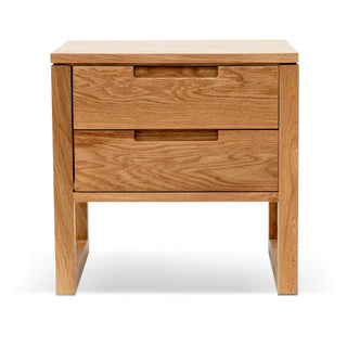 Leo Side Table Natural Oak Green Red