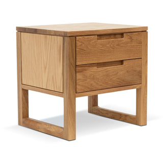 Leo Side Table Natural Oak Green Red