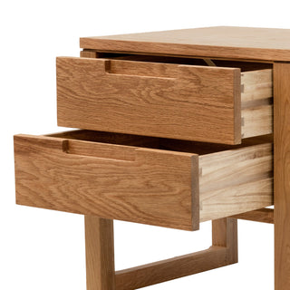 Leo Side Table Natural Oak Green Red