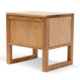 Leo Side Table Natural Oak Green Red