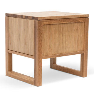 Leo Side Table Natural Oak Green Red