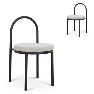 Poppy Dining Chair Black Grey
