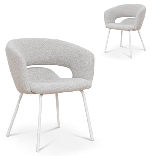Hugo Dining Chair White Grey