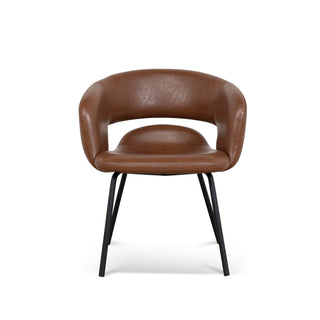 Mosman Dining Chair Black Brown