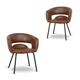 Mosman Dining Chair Black Brown